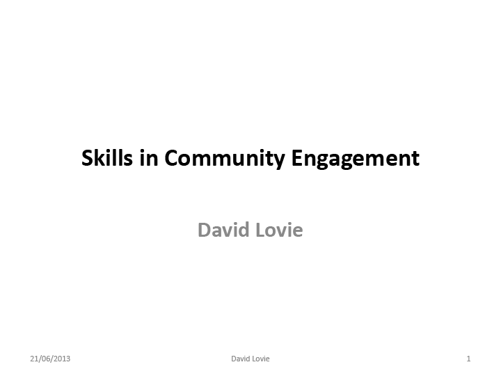 Skills and Community Engagement 